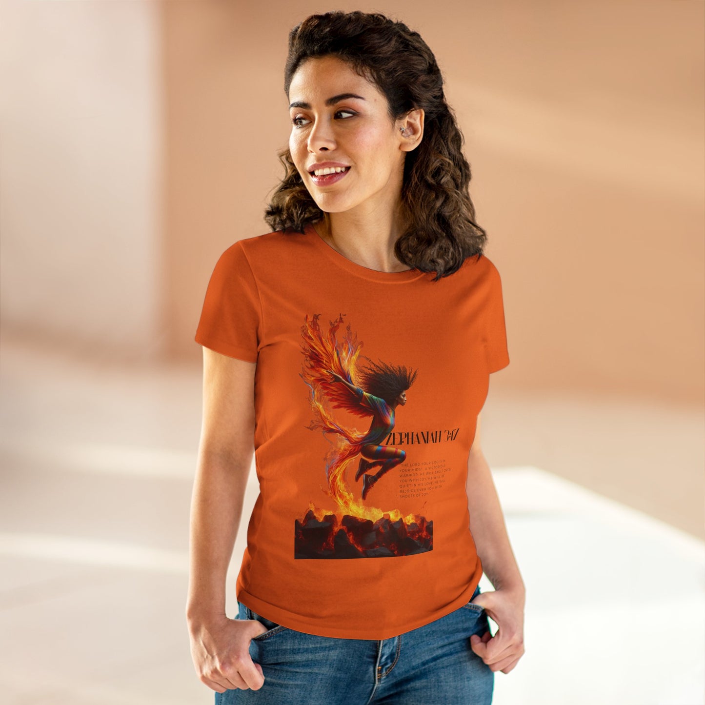 Cotton Tee Rise of a Phoenix Scripture Women's Graphic Shirt