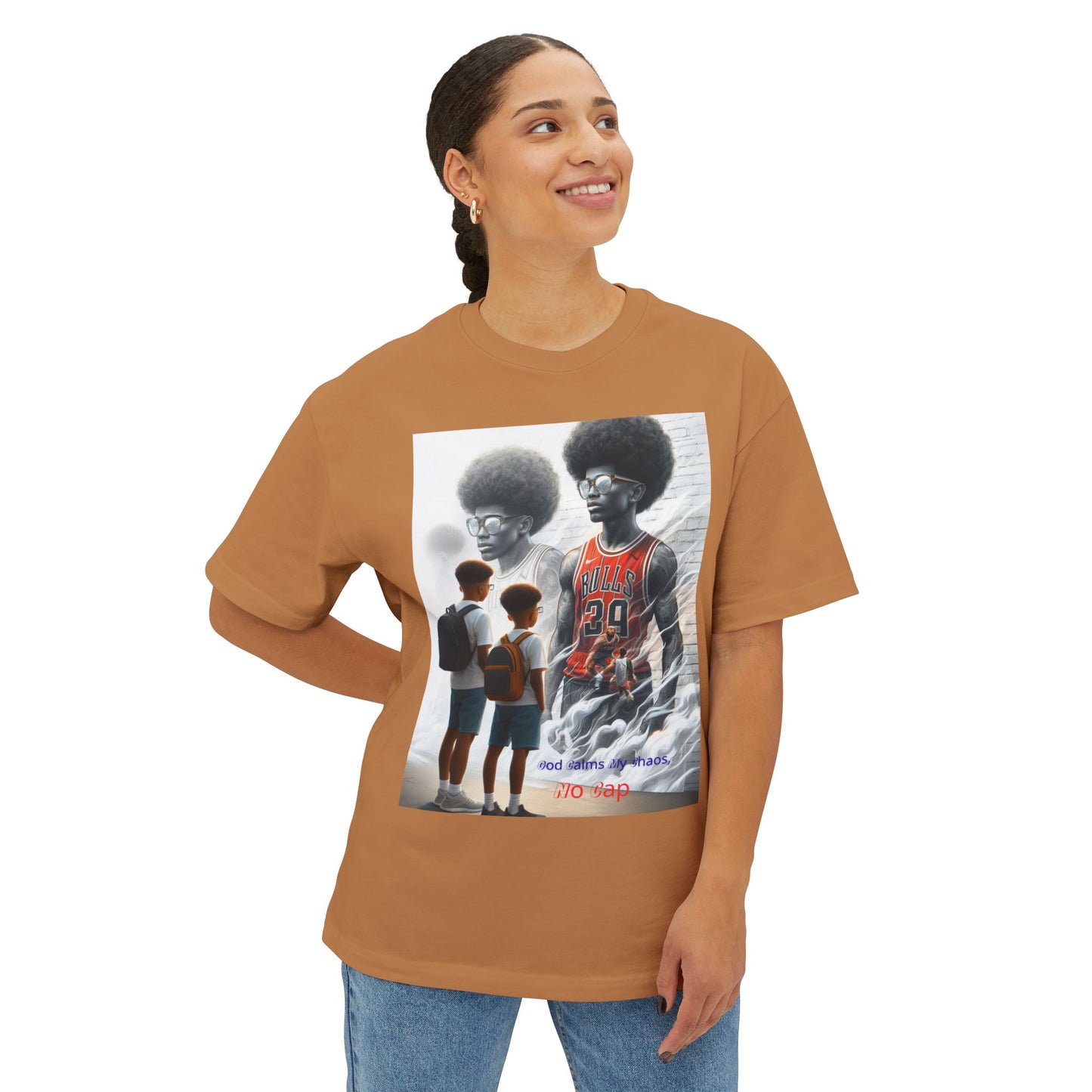 From chaos to calm 6— all God, no lies.Oversized Boxy Tee
