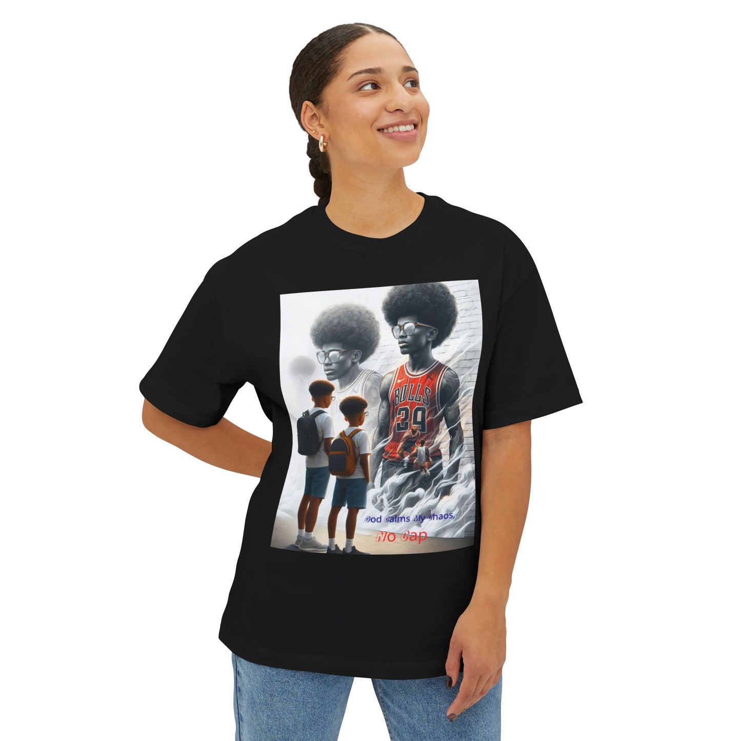 From chaos to calm 6— all God, no lies.Oversized Boxy Tee