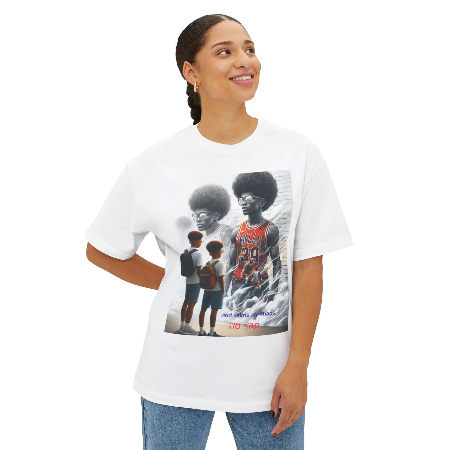 From chaos to calm 6— all God, no lies.Oversized Boxy Tee