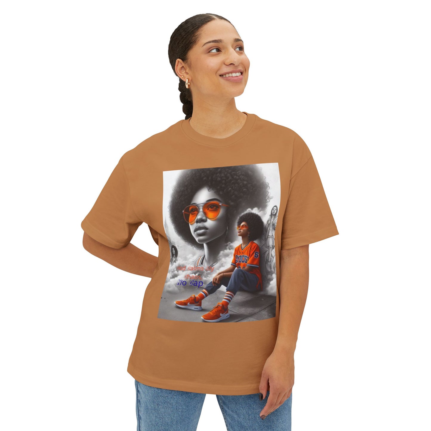 From chaos to calm 2 — all God, no lies.Oversized Boxy Tee