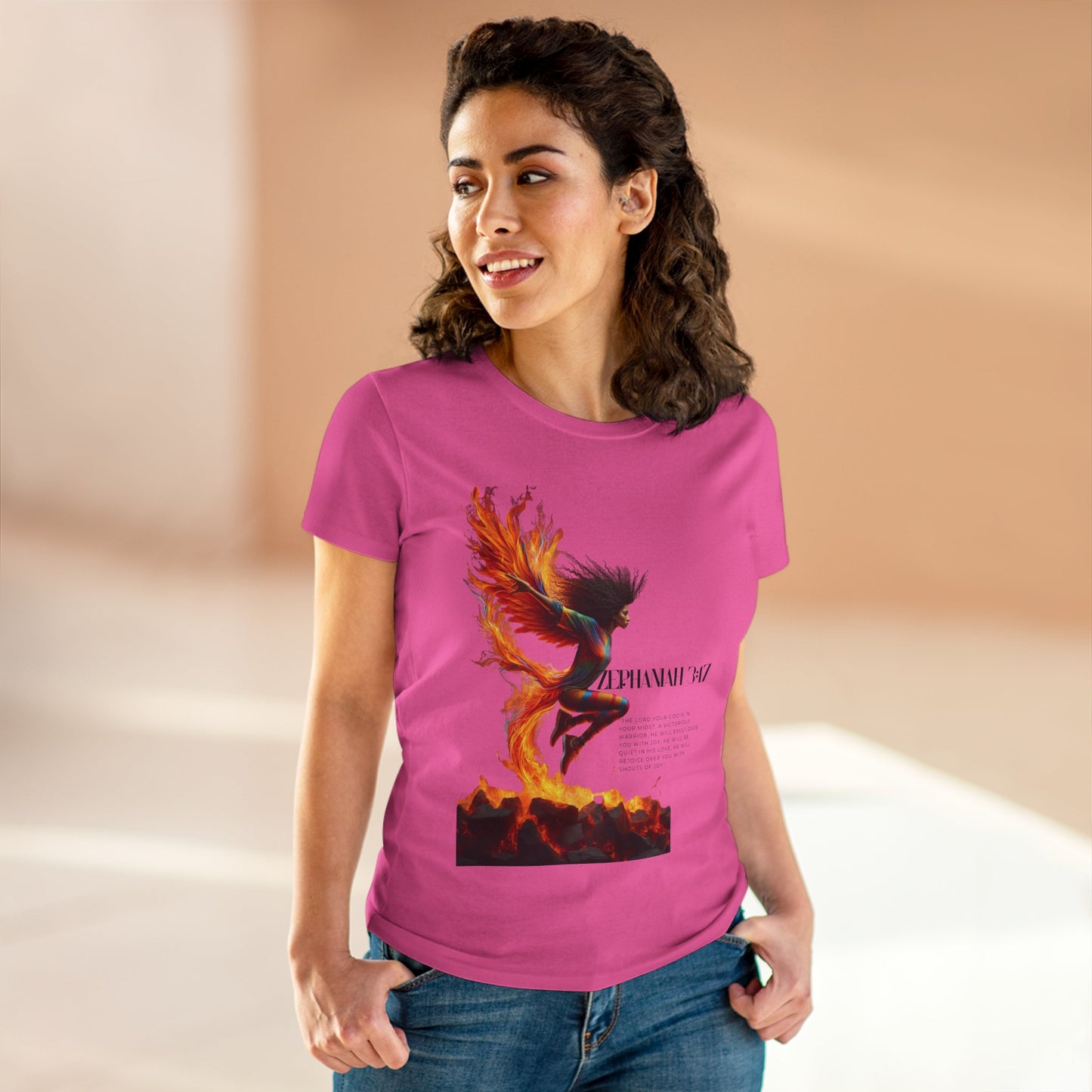 Cotton Tee Rise of a Phoenix Scripture Women's Graphic Shirt