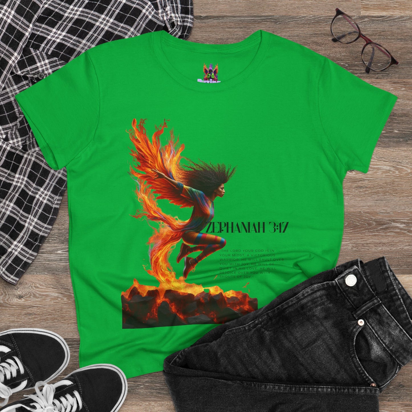 Cotton Tee Rise of a Phoenix Scripture Women's Graphic Shirt