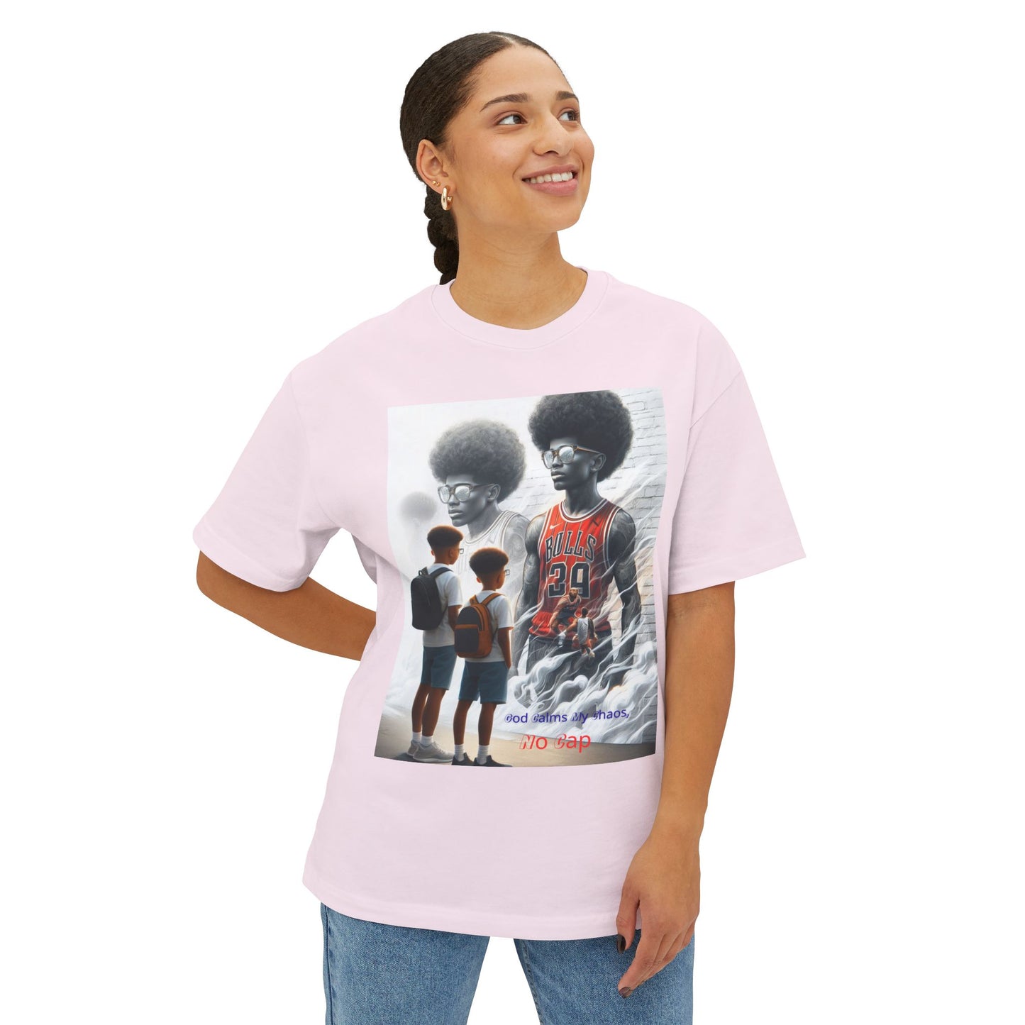 From chaos to calm 6— all God, no lies.Oversized Boxy Tee