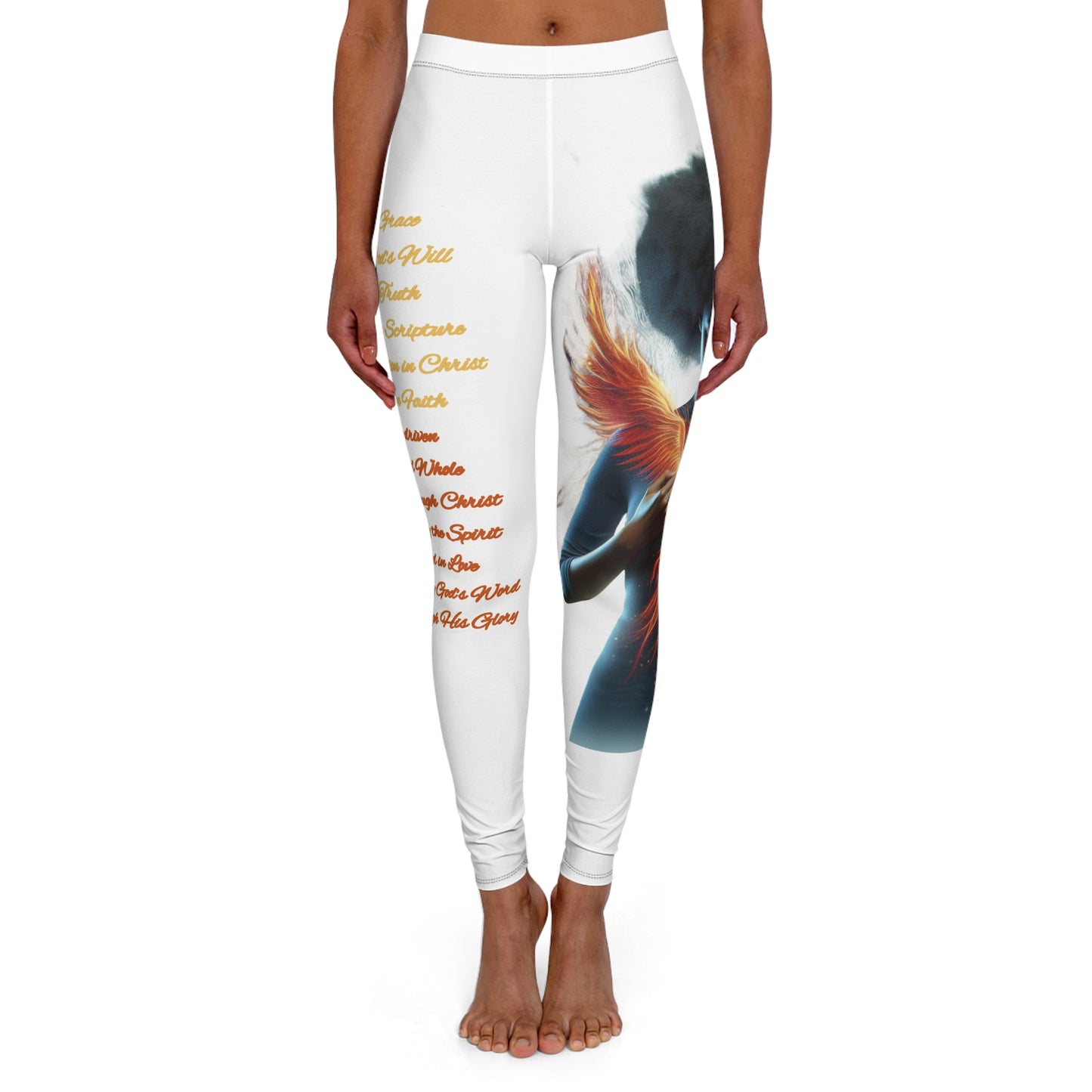 Spandex Leggings - Ryzing Phoenix Faith Christian Urban Wear