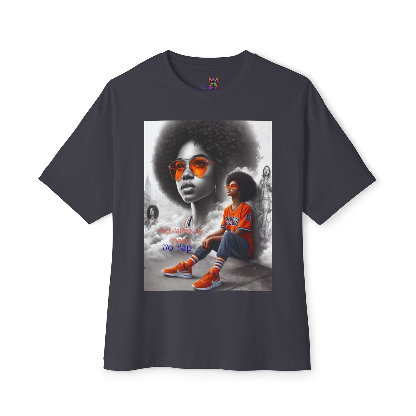 From chaos to calm 2 — all God, no lies.Oversized Boxy Tee
