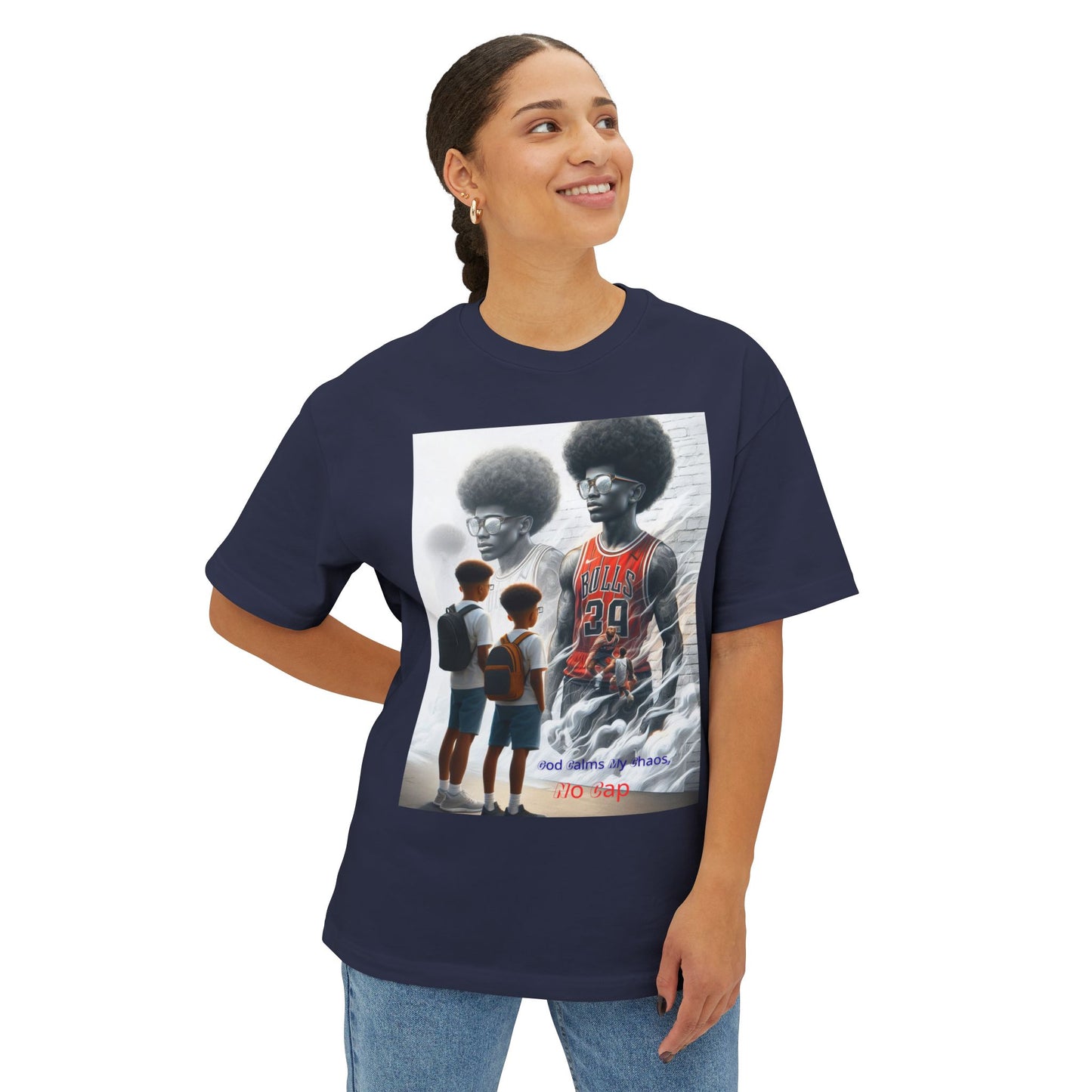 From chaos to calm 6— all God, no lies.Oversized Boxy Tee