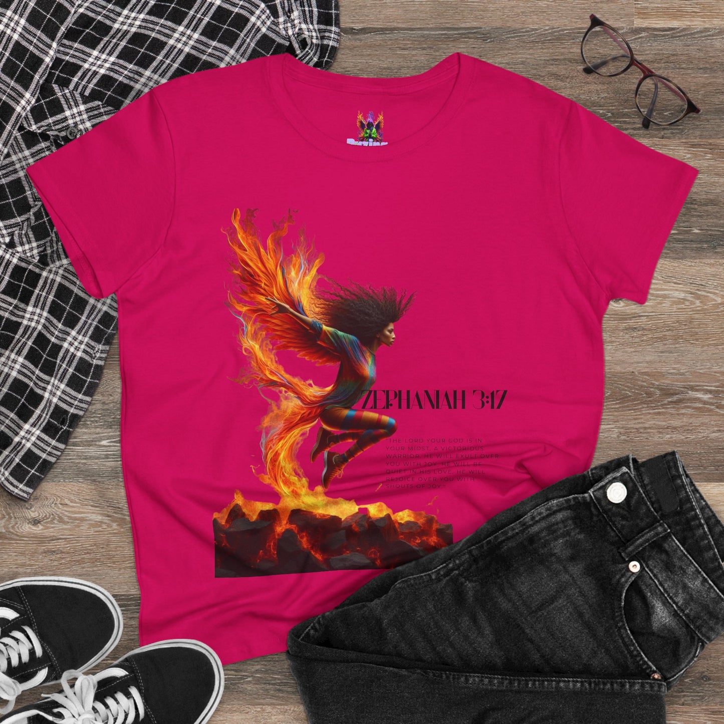 Cotton Tee Rise of a Phoenix Scripture Women's Graphic Shirt