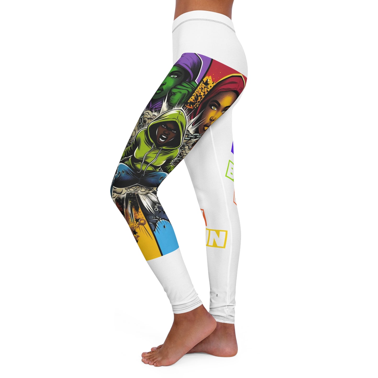 Spandex Leggings - Break Every Chain Faith Christian Urban Wear