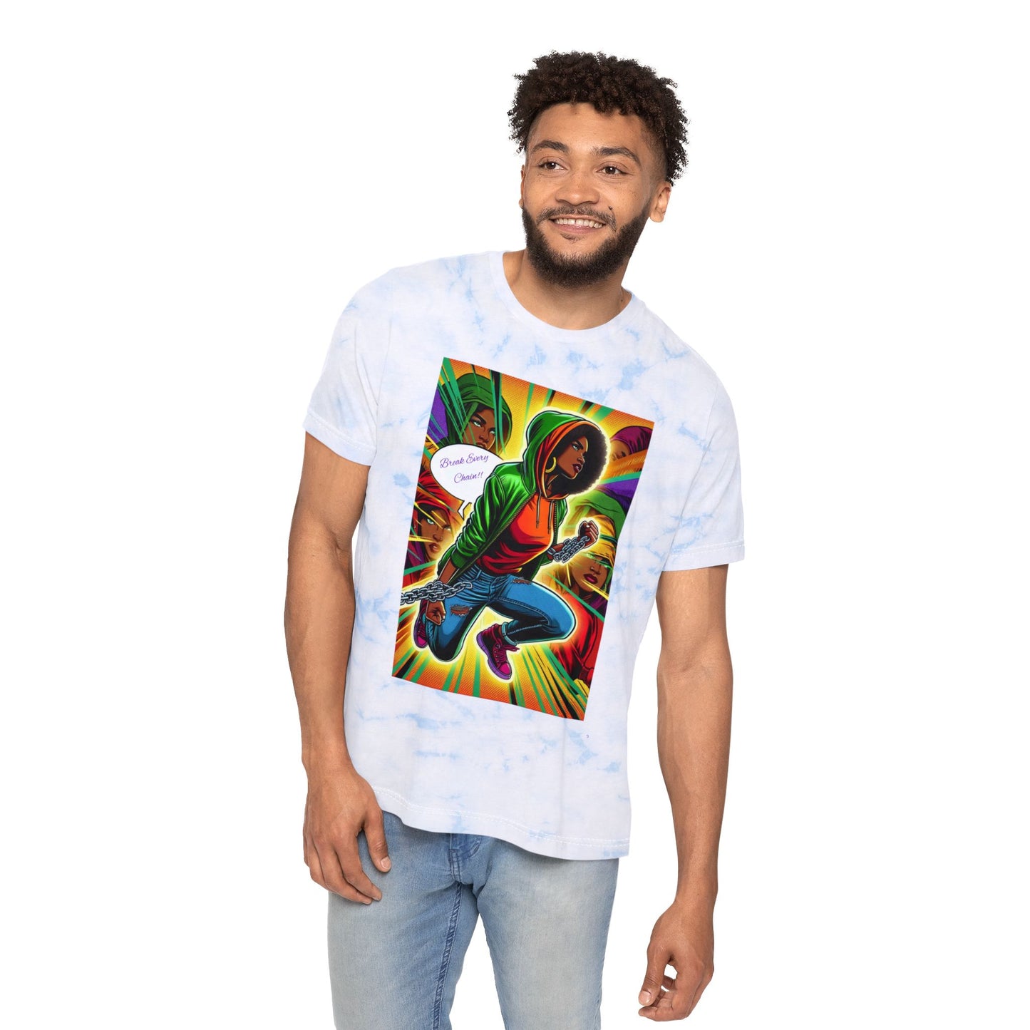 T-Shirt - Break Every Chain Spiritual Connection Tie-Dye Tee