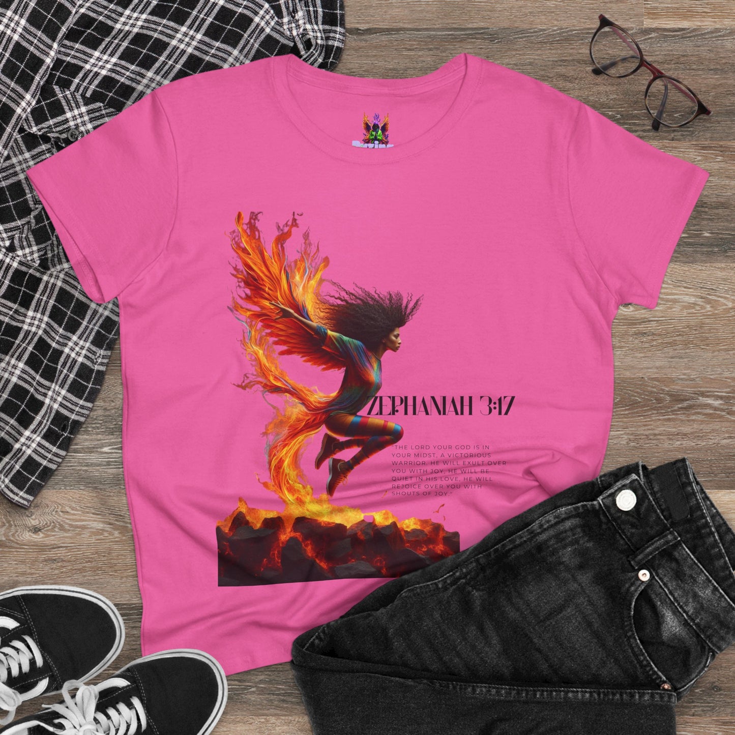 Cotton Tee Rise of a Phoenix Scripture Women's Graphic Shirt