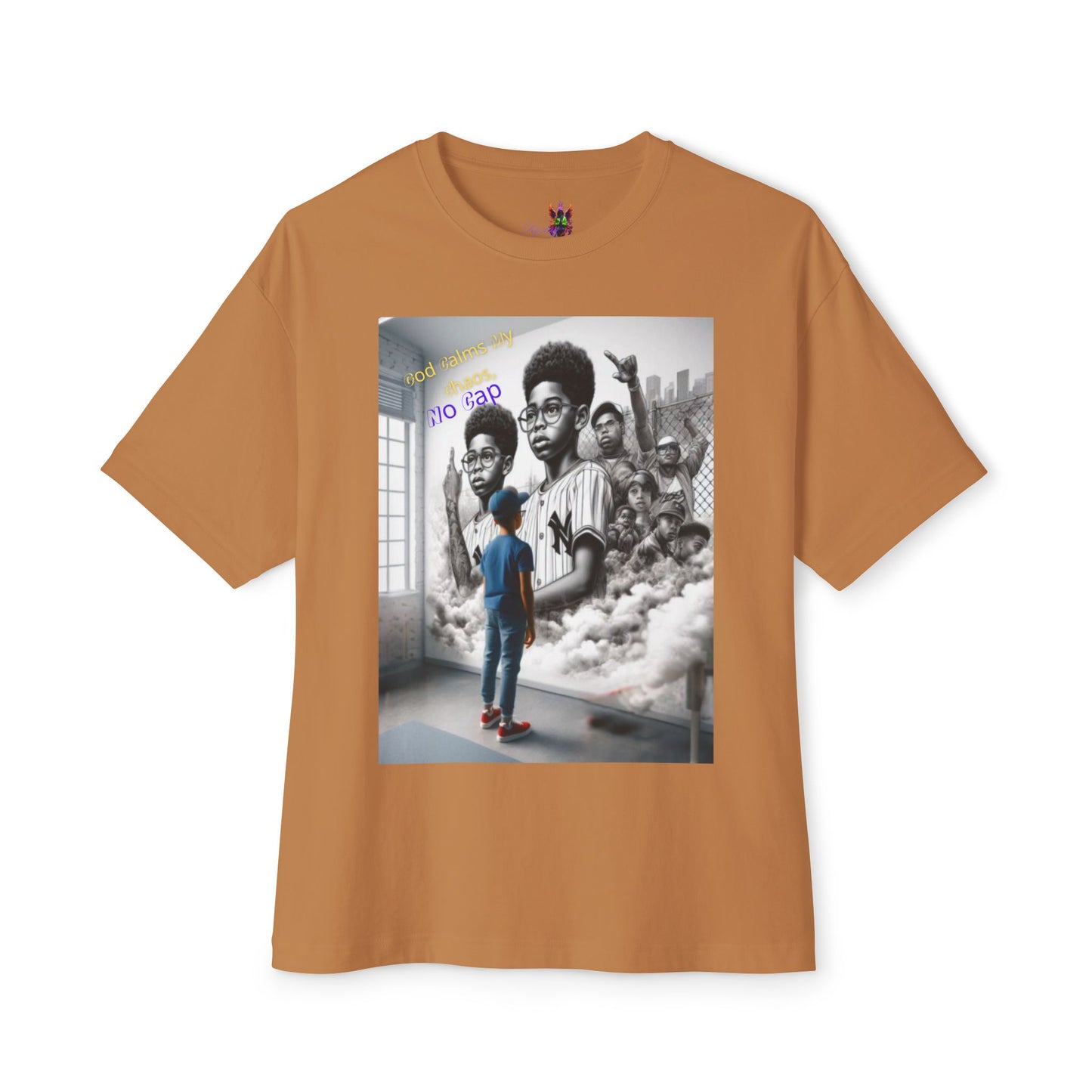 From chaos to calm 3 — all God, no lies.Oversized Boxy Tee