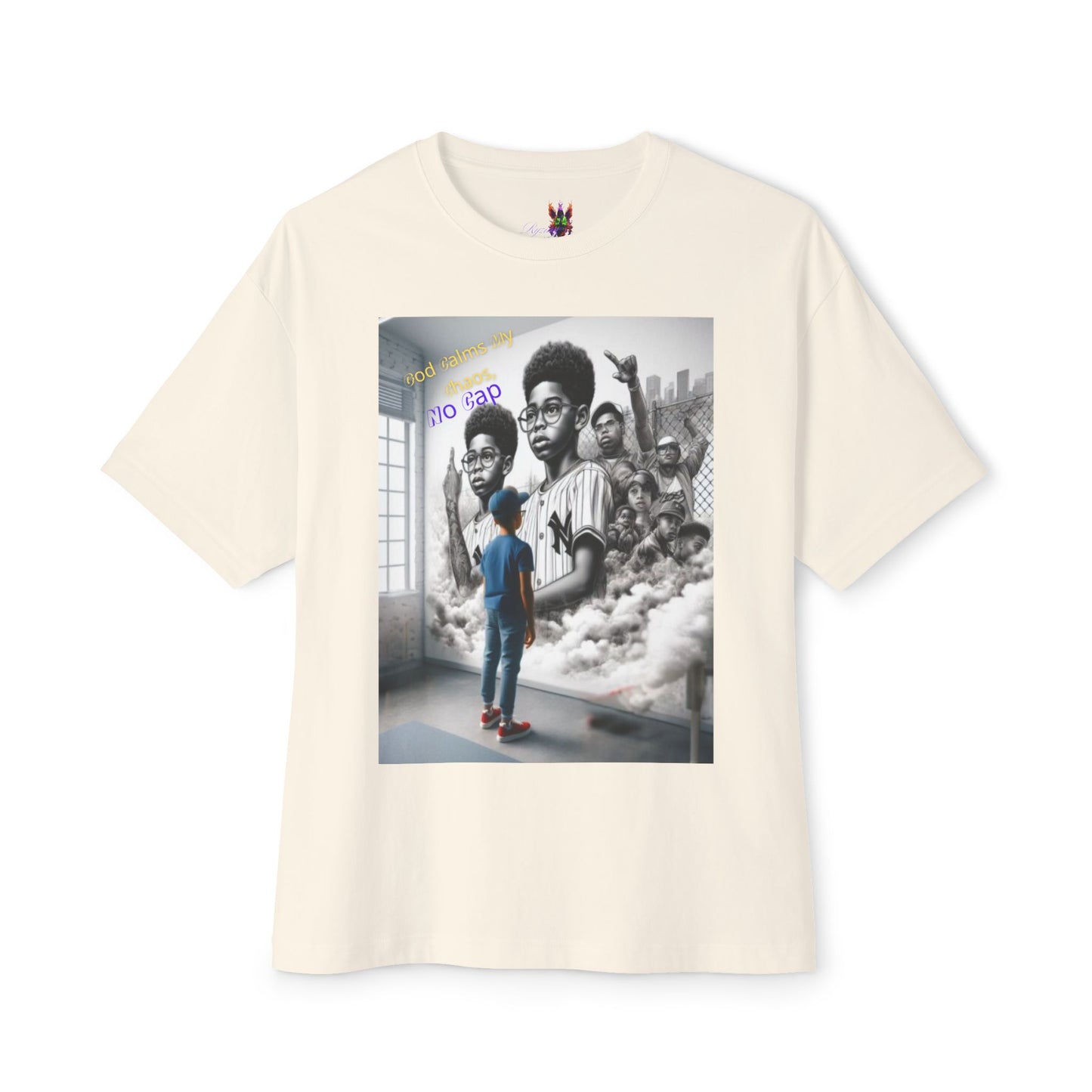 From chaos to calm 3 — all God, no lies.Oversized Boxy Tee