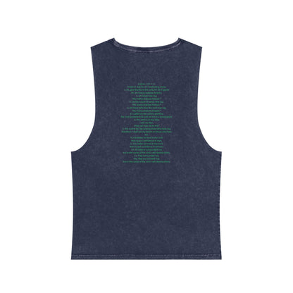 Colorful Angel Wings Tank Top, Unisex Stonewash T-Shirt, Summer Apparel, Music Festival Outfit, Boho Style Clothing