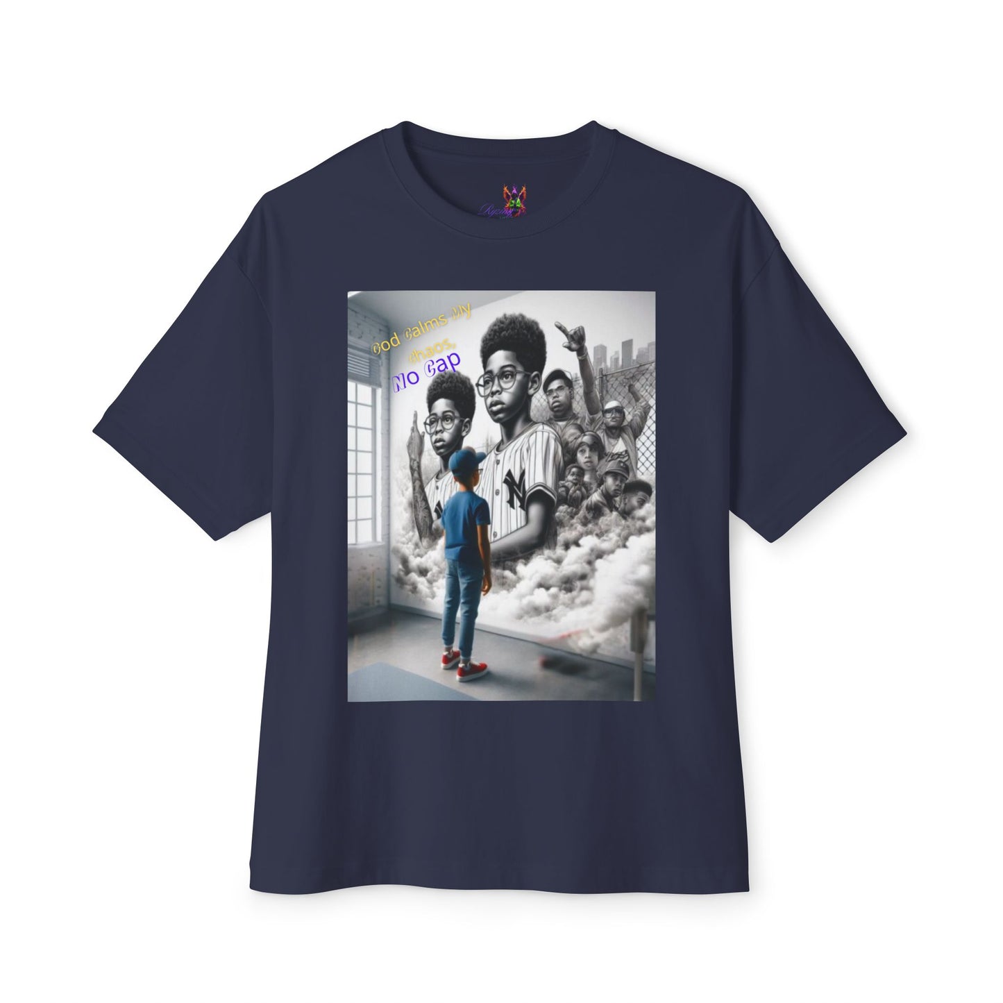 From chaos to calm 3 — all God, no lies.Oversized Boxy Tee