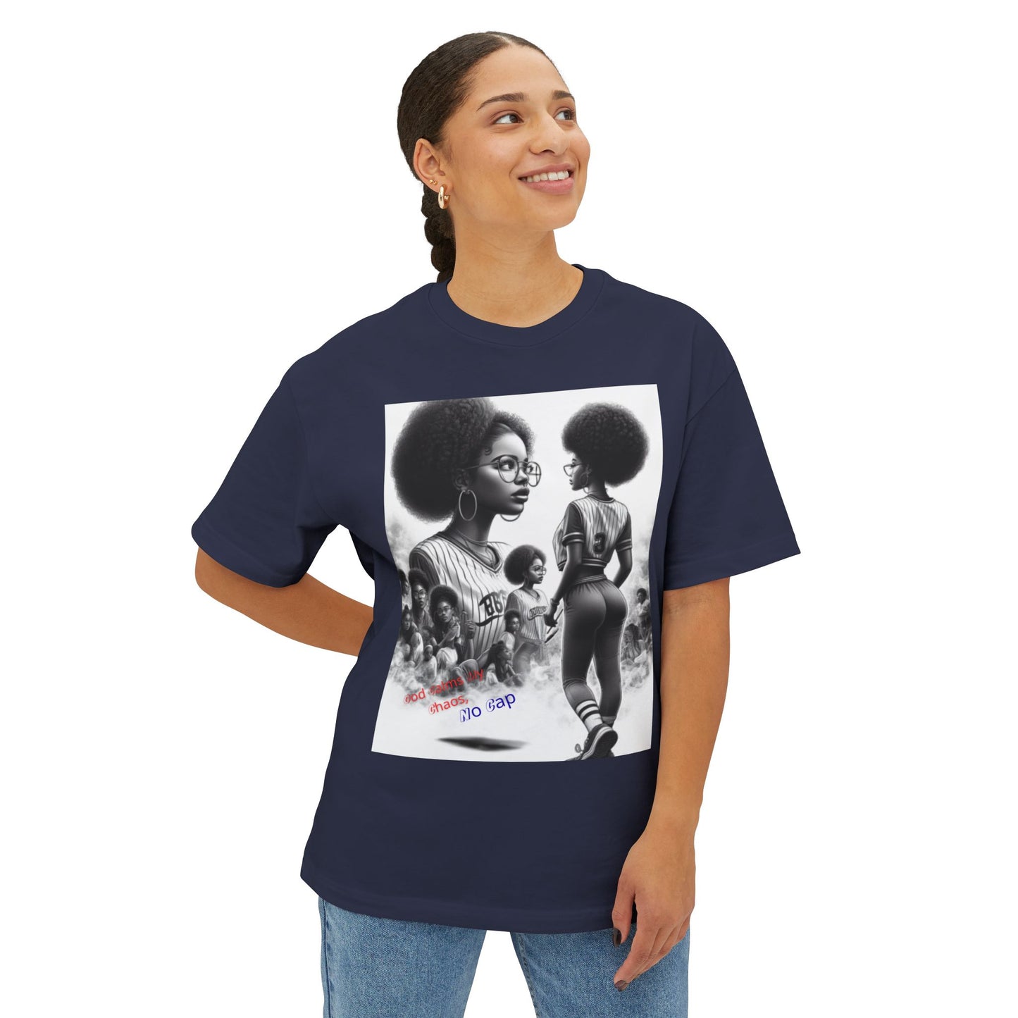 From chaos to calm 4— all God, no lies.Oversized Boxy Tee