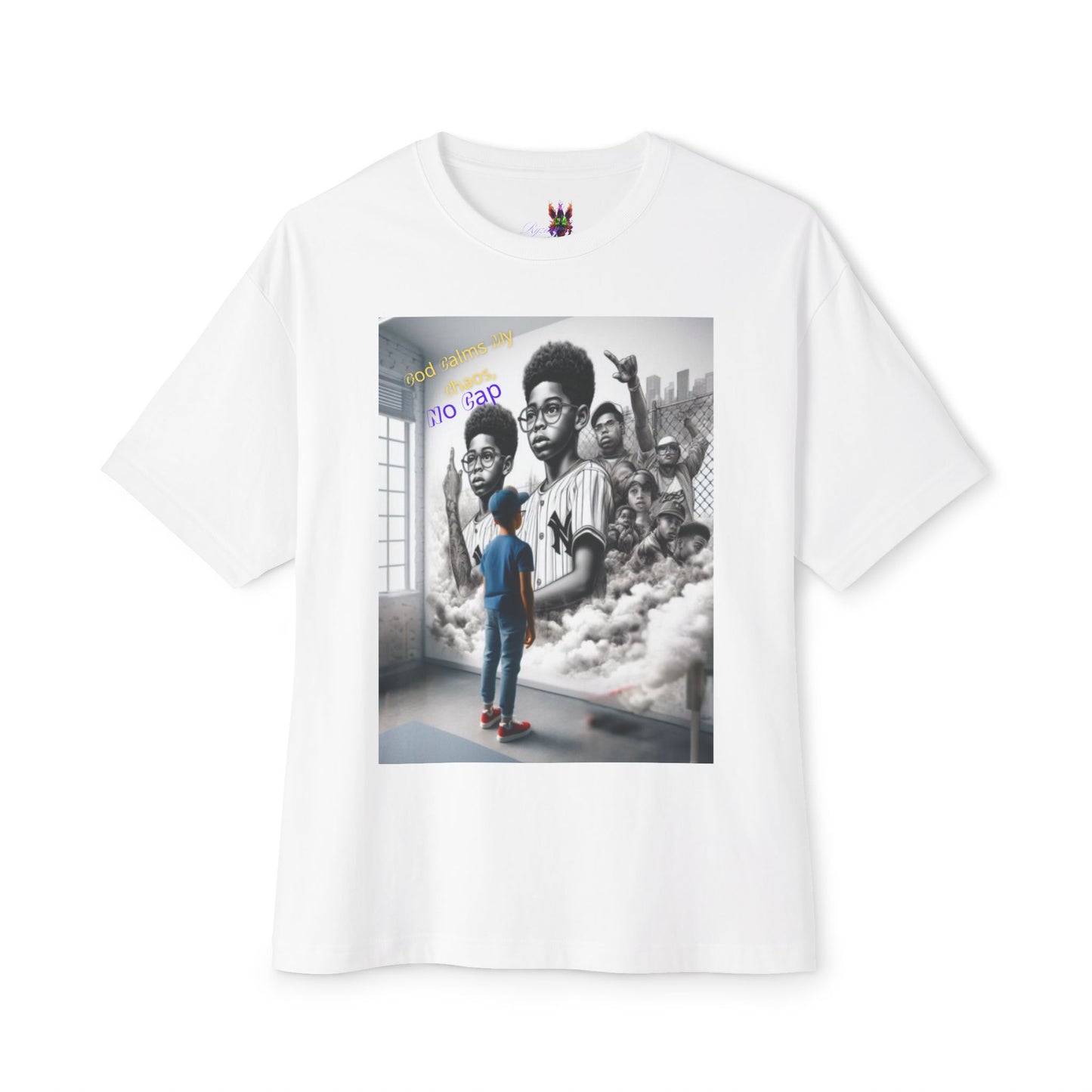 From chaos to calm 3 — all God, no lies.Oversized Boxy Tee