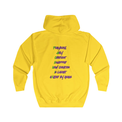 Christian Full Zip Hoodie - Rise From Fire Faith Phoenix Rebirth Design