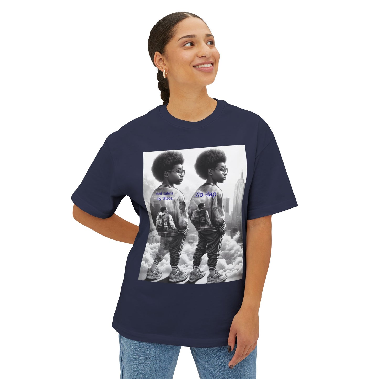 From chaos to calm — all God, no lies.Oversized Boxy Tee