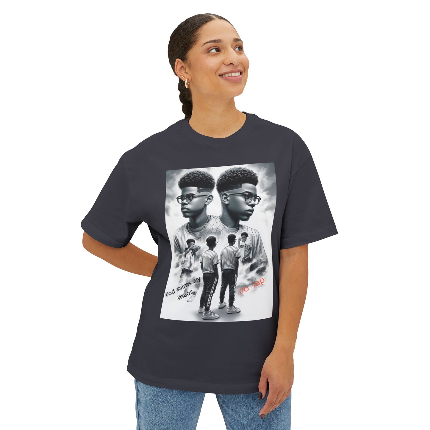 From chaos to calm 5— all God, no lies.Oversized Boxy Tee