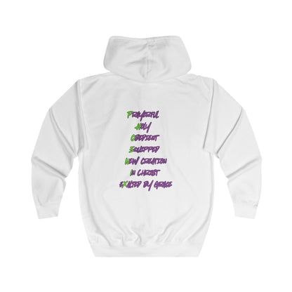 Christian Full Zip Hoodie - Rise From Fire Faith Phoenix Rebirth Design