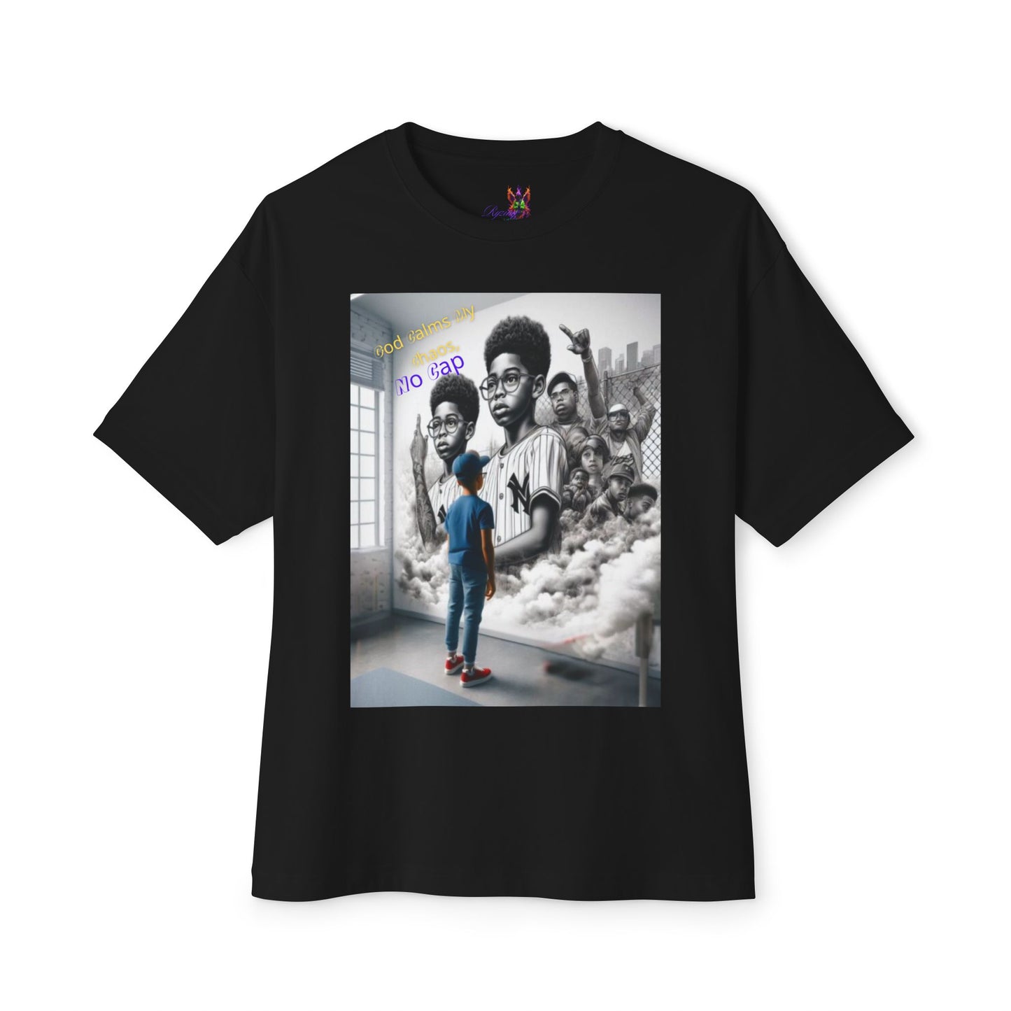 From chaos to calm 3 — all God, no lies.Oversized Boxy Tee