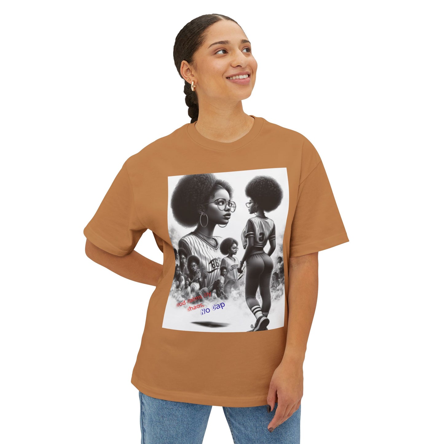 From chaos to calm 4— all God, no lies.Oversized Boxy Tee