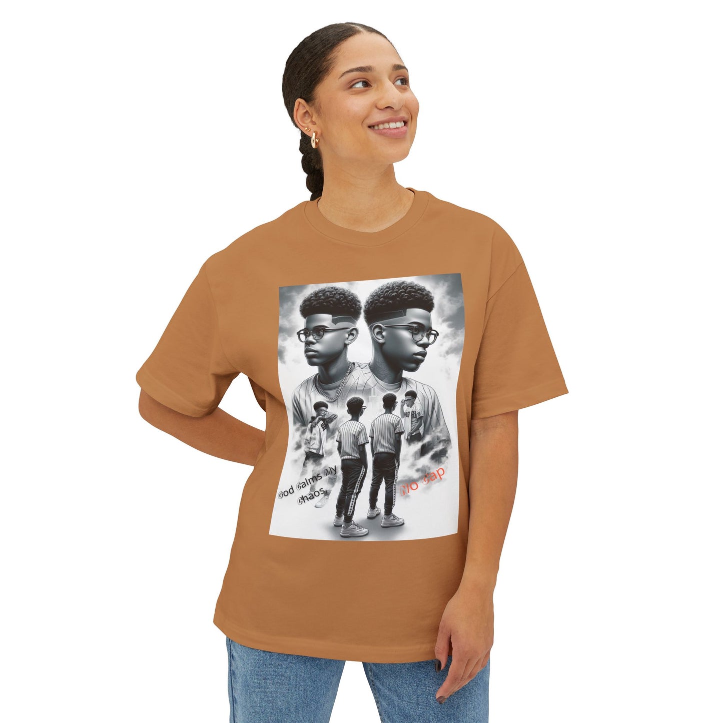 From chaos to calm 5— all God, no lies.Oversized Boxy Tee