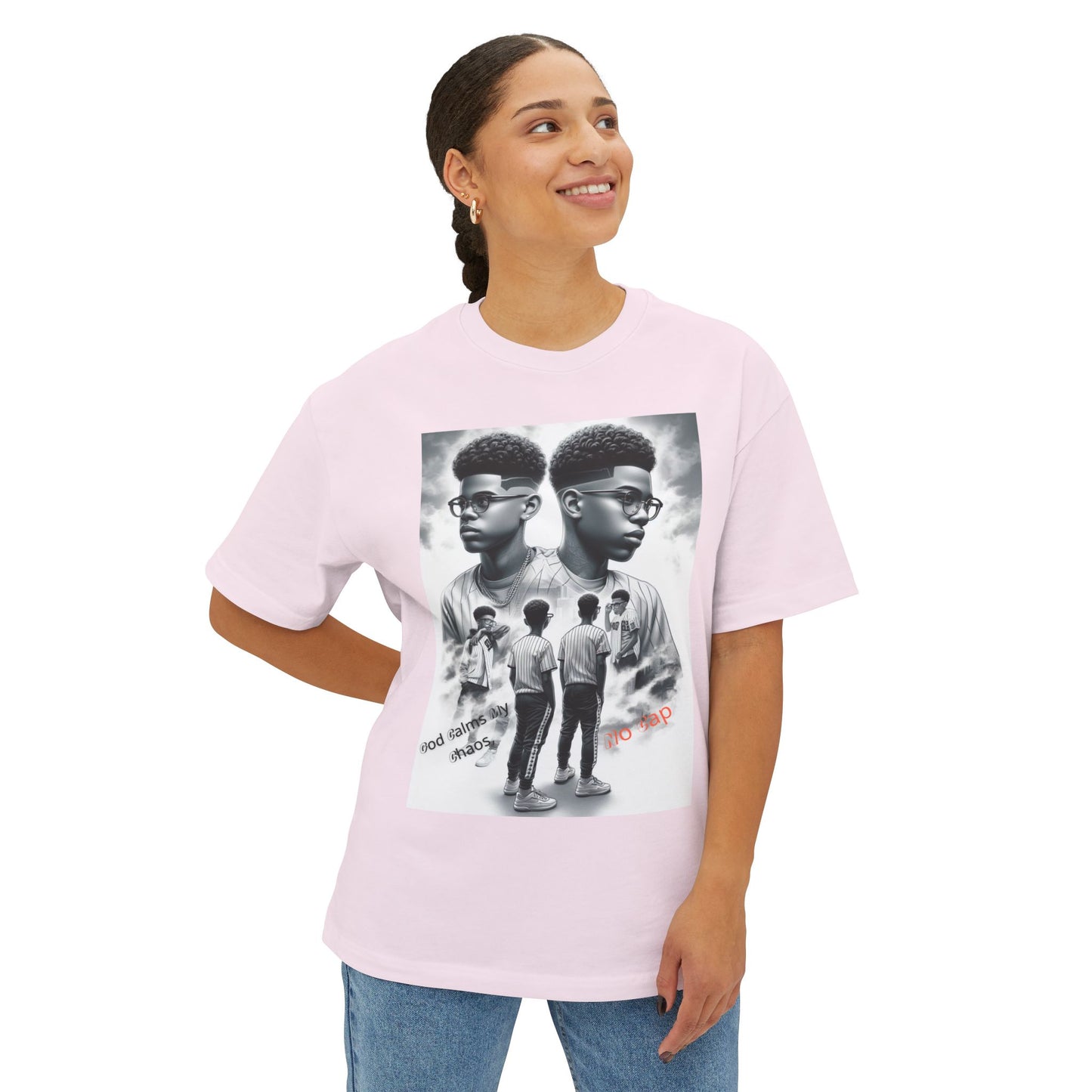 From chaos to calm 5— all God, no lies.Oversized Boxy Tee