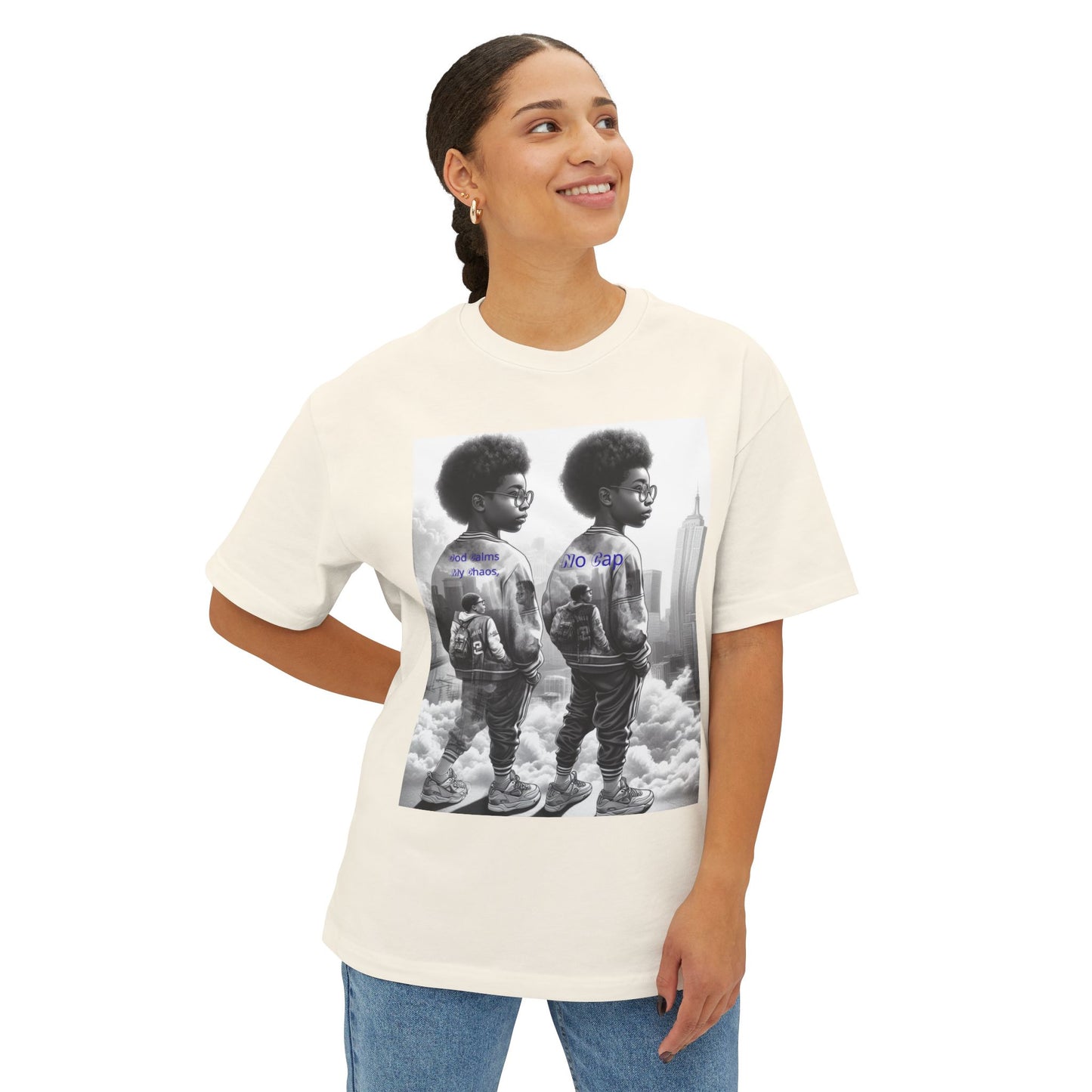 From chaos to calm — all God, no lies.Oversized Boxy Tee