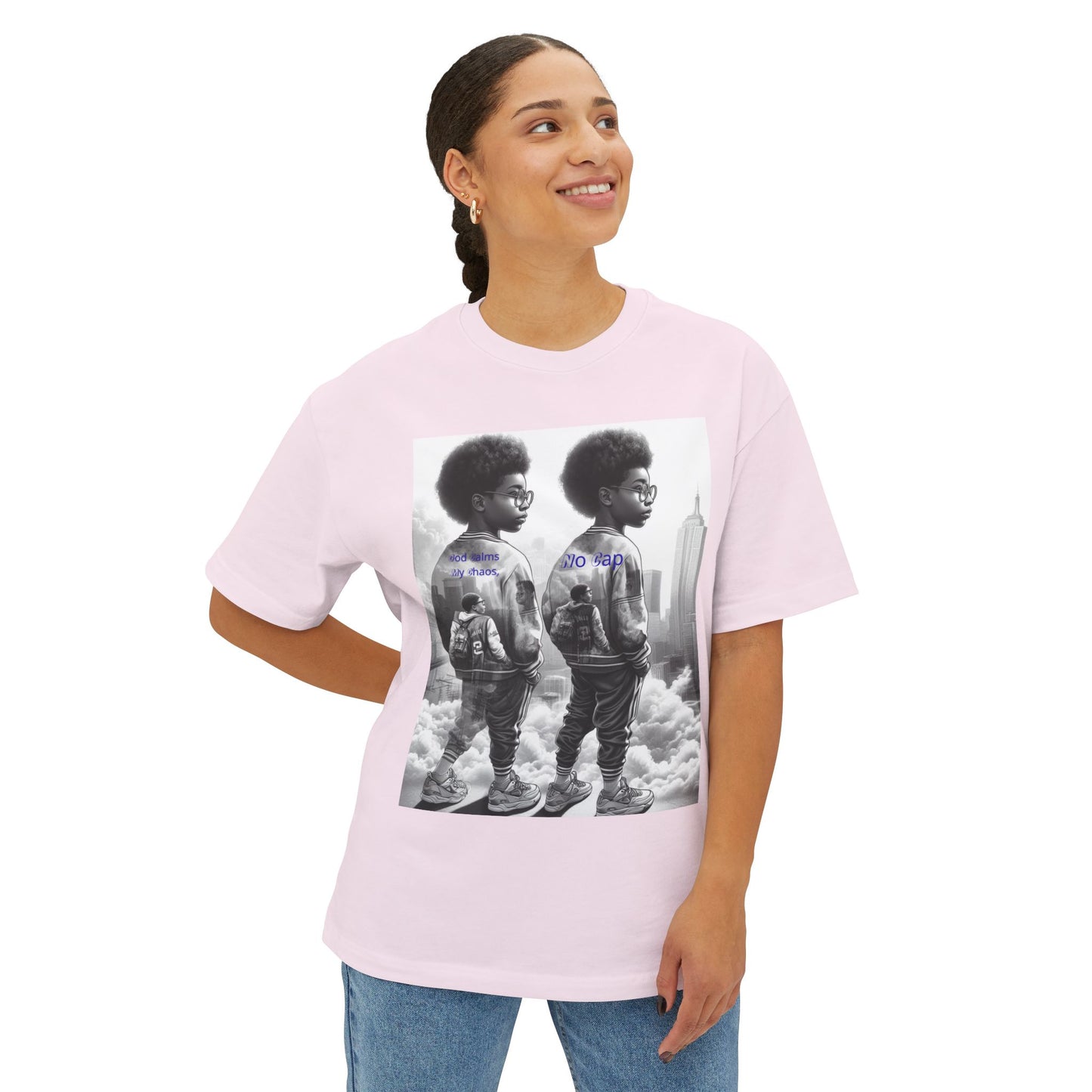 From chaos to calm — all God, no lies.Oversized Boxy Tee