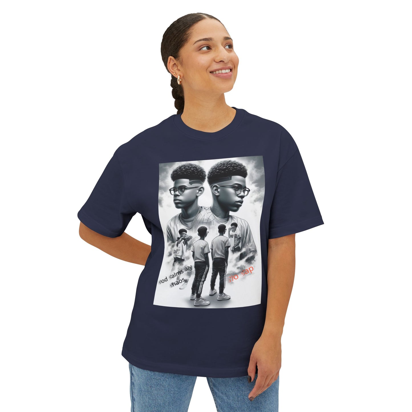 From chaos to calm 5— all God, no lies.Oversized Boxy Tee